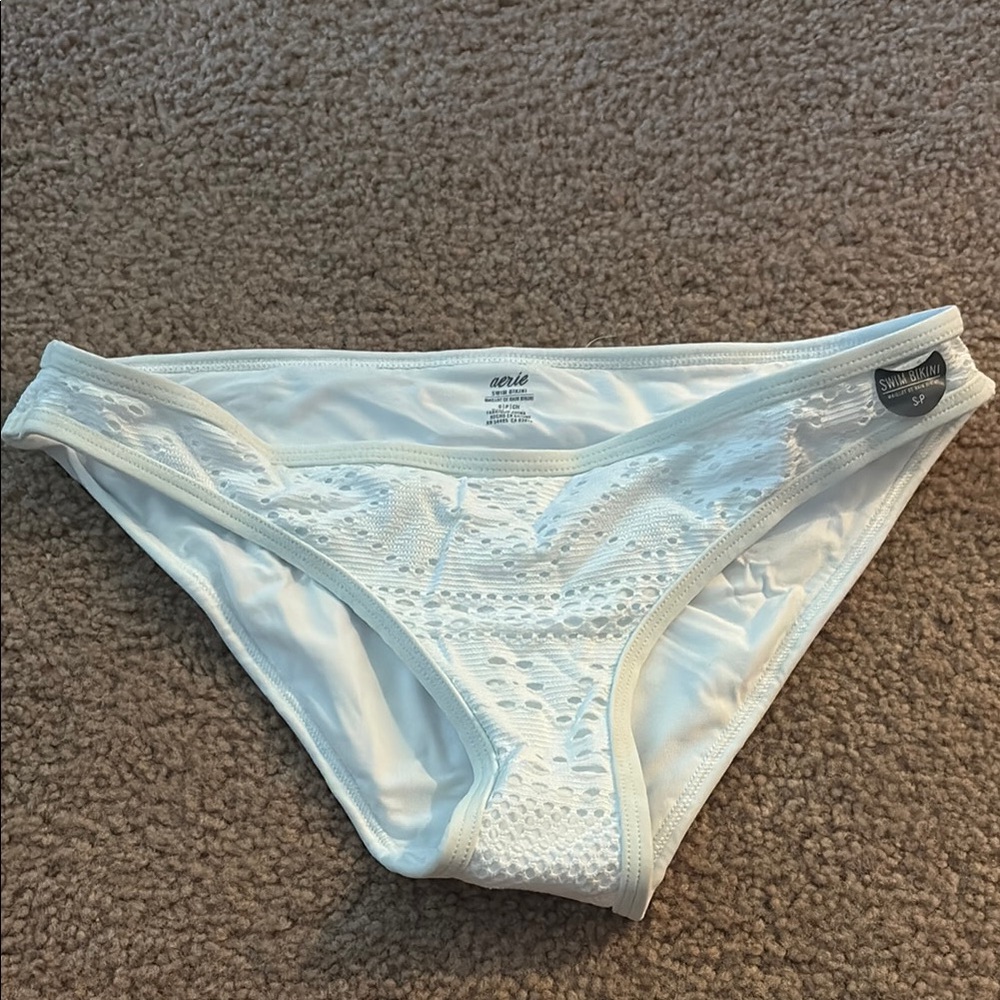 White Lace Bikini Bottom from Aerie